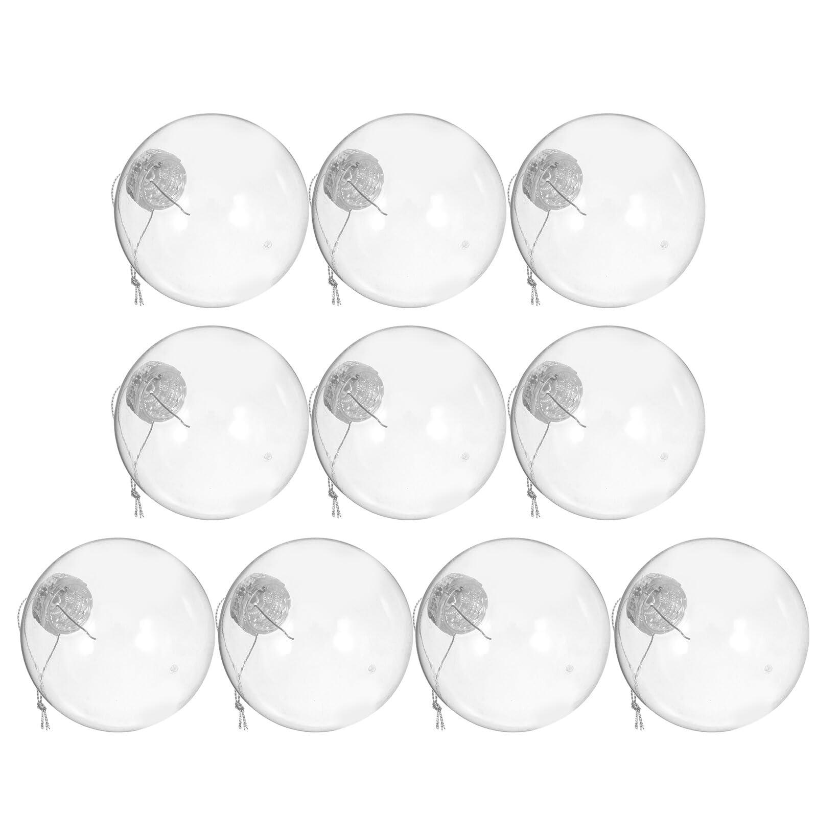 Homoyoyo 10 Stück Transparente Große Weihnachtskugeln zum Befüllen Leichte Feine Dekoanhänger für Christbaum DIY Bastelspaß Vielseitig Einsetzbar für Zuhause Party und Festtagsdeko