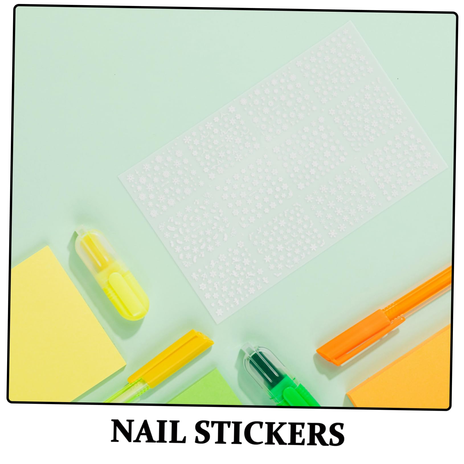 Healeved Adesivi per Unghie 3D Cristalli di Ghiaccio in Resina, Decorazione Unghie Natalizia, 12 Fogli per Nail Art di Natale