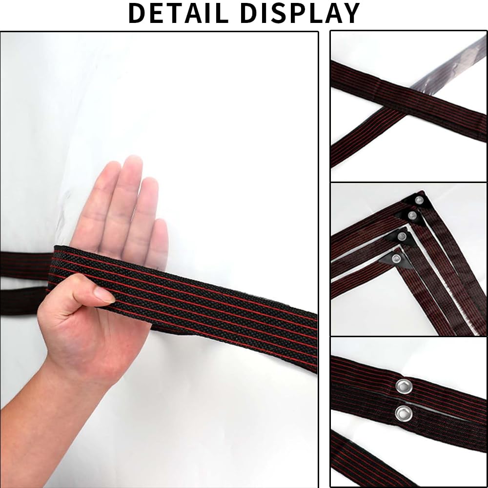 Lona Impermeable Transparente con Ojales,Plastico para Invernadero,Lona Impermeable Exterior,Lona de Plástico Transparente,PVC Resistente al Viento,para Plantas, jardín, Muebles(3MX4M)