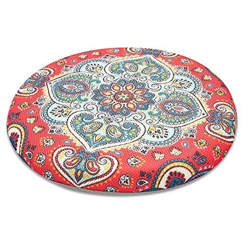 Joyingtwo Chair Pads and Cushions for Dining Chairs Memory Foam Pads Non-Skid Back Round Seat Pad 16 inch Blossom red