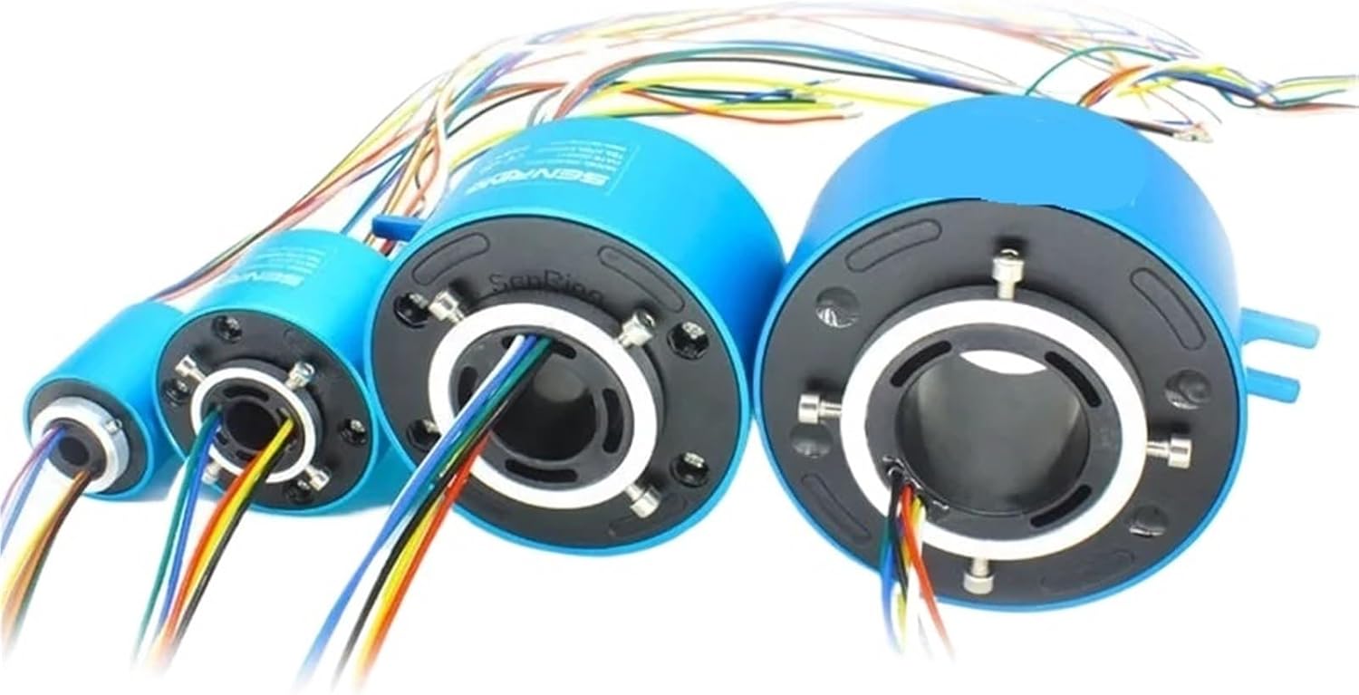 1pcs Through Hole Slip Ring 2/6/12/18/24 Channels 2A/5A/10A Current Slipring Hollow Rotate Connector Hole 8-100mm Conductive Rings(5X22mm 6CH 2A)