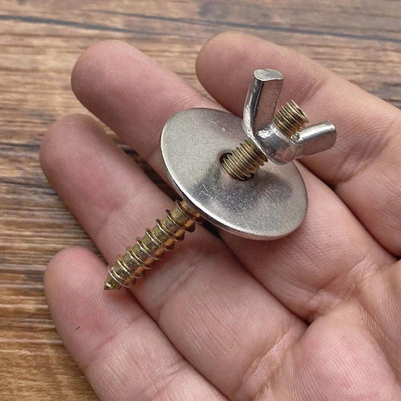 Image of balacoo Bird Cage Perch Screws and Nuts Kit Bird Perch Fixing Accessories with 8 Screws 16 Gaskets 8 Fixing Caps Stainless Steel Cage Hardware for Stand Installation and Repair