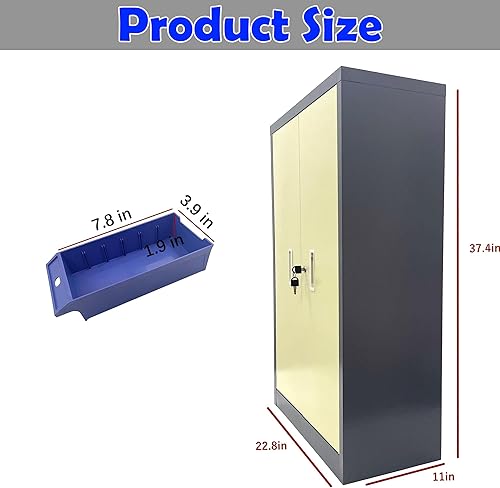 Miniatura 3 de TECHTONGDA Armario de acero para almacenamiento de herramientas de pernos y tuercas, 60 cajones, organizador de hardware y organización de