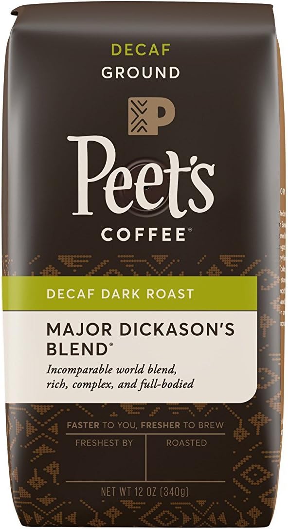 Decaf Major Dickason's Blend Dark Roast Ground Coffee, 12 oz
