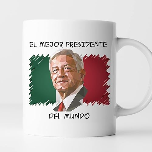 TODOLIA AMLO Presidente Unidos Mexicanos - Taza de café El Mejor Presidente del Mundo, taza del presidente de México, taza AMLO, taza de cerámica