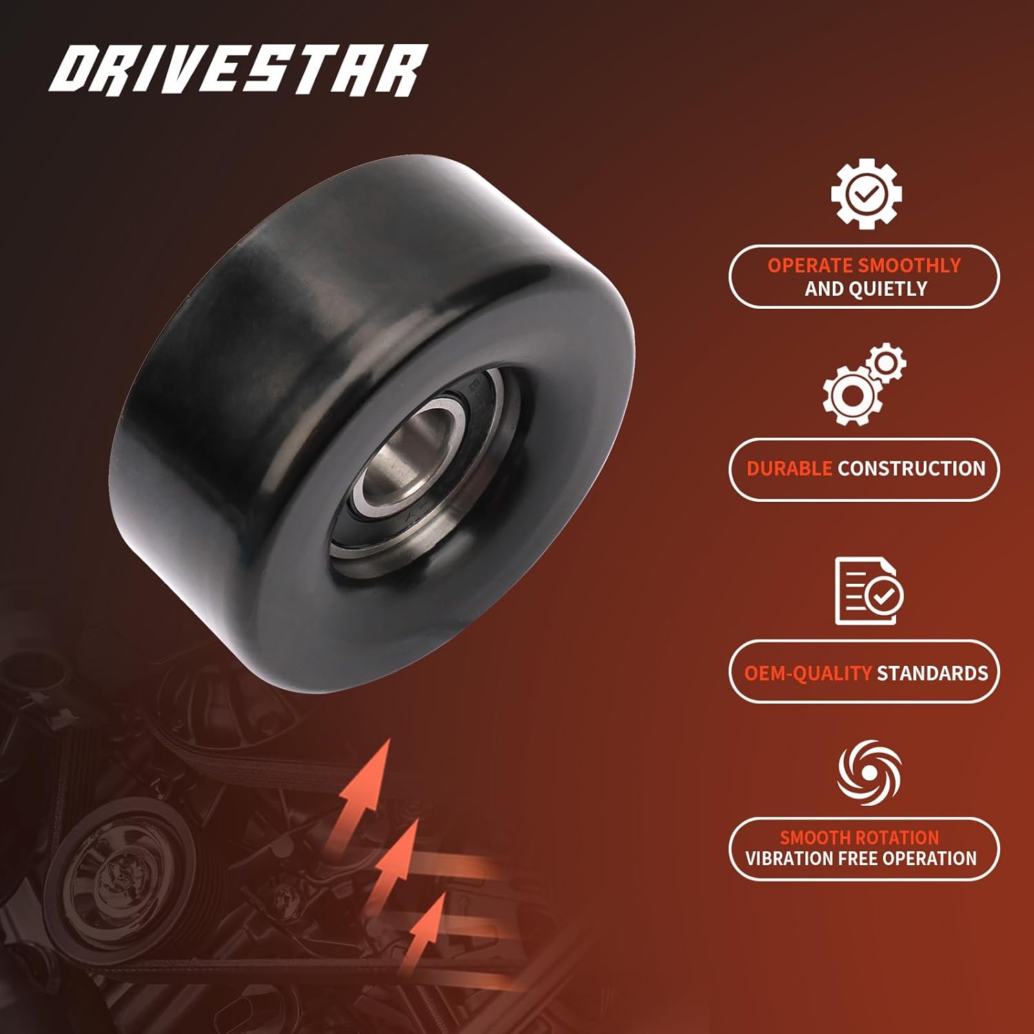 DRIVESTAR 89173 Drive Belt Idler Pulley 1999 2000 2001 2002 2003 2004 2005 2006 2007 2008 Compatible for Porsche 911 3.6L H6 Boxster Cayma 2.7L 99610211856