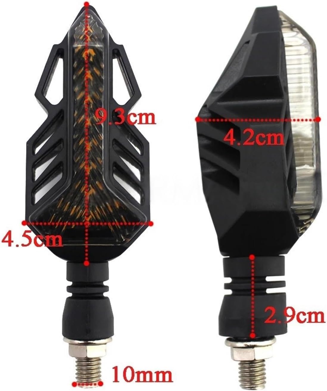 Generic Mini uniwersalne wskaźniki Sekwencyjne bursztynowe światła motocyklowe LED z funkcją migania, wodoodporne tylne światła motocyklowe, kierunkowskazy motocrossowe