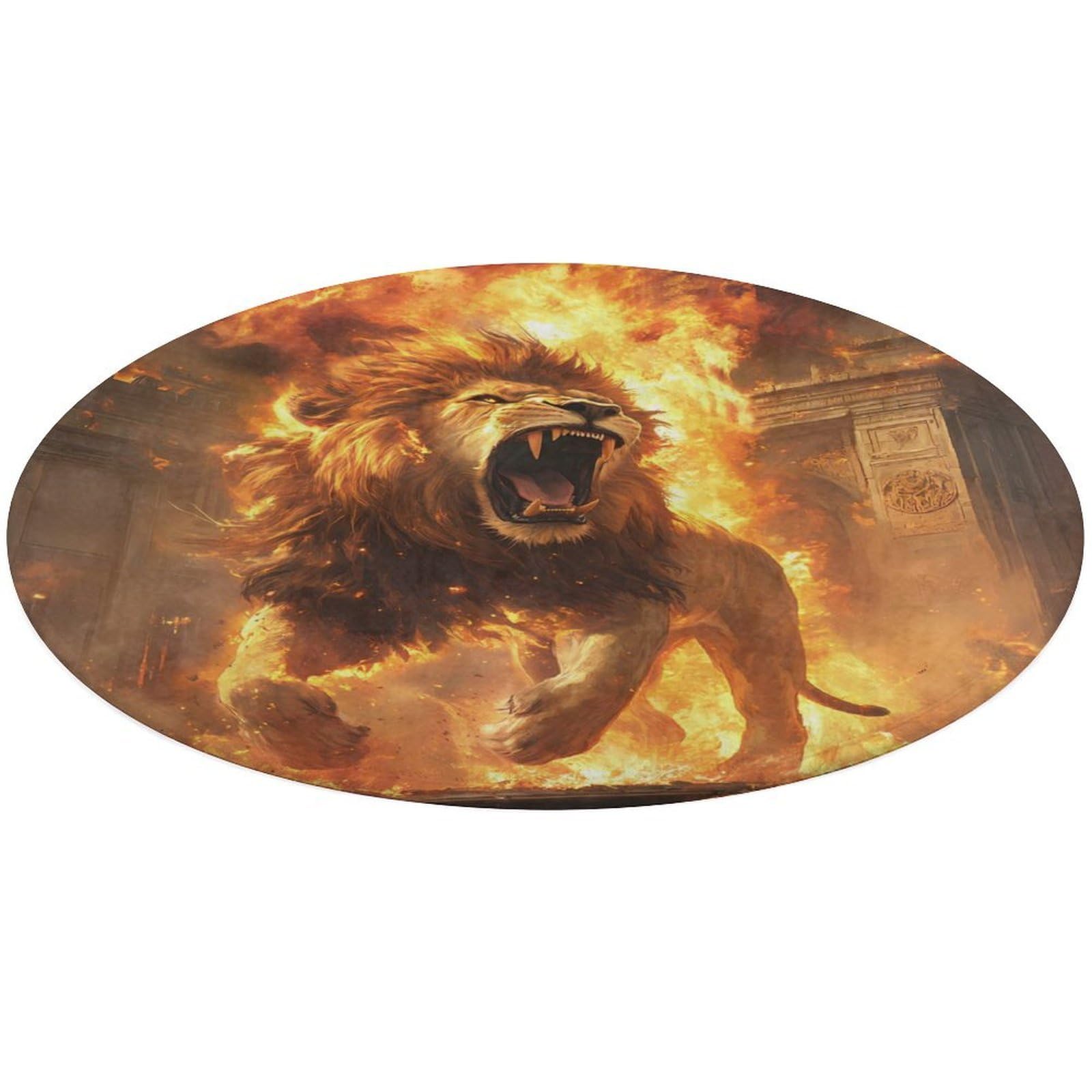 Tapete de terciopelo antideslizante Lion And Thunder para proteger suelos delicados