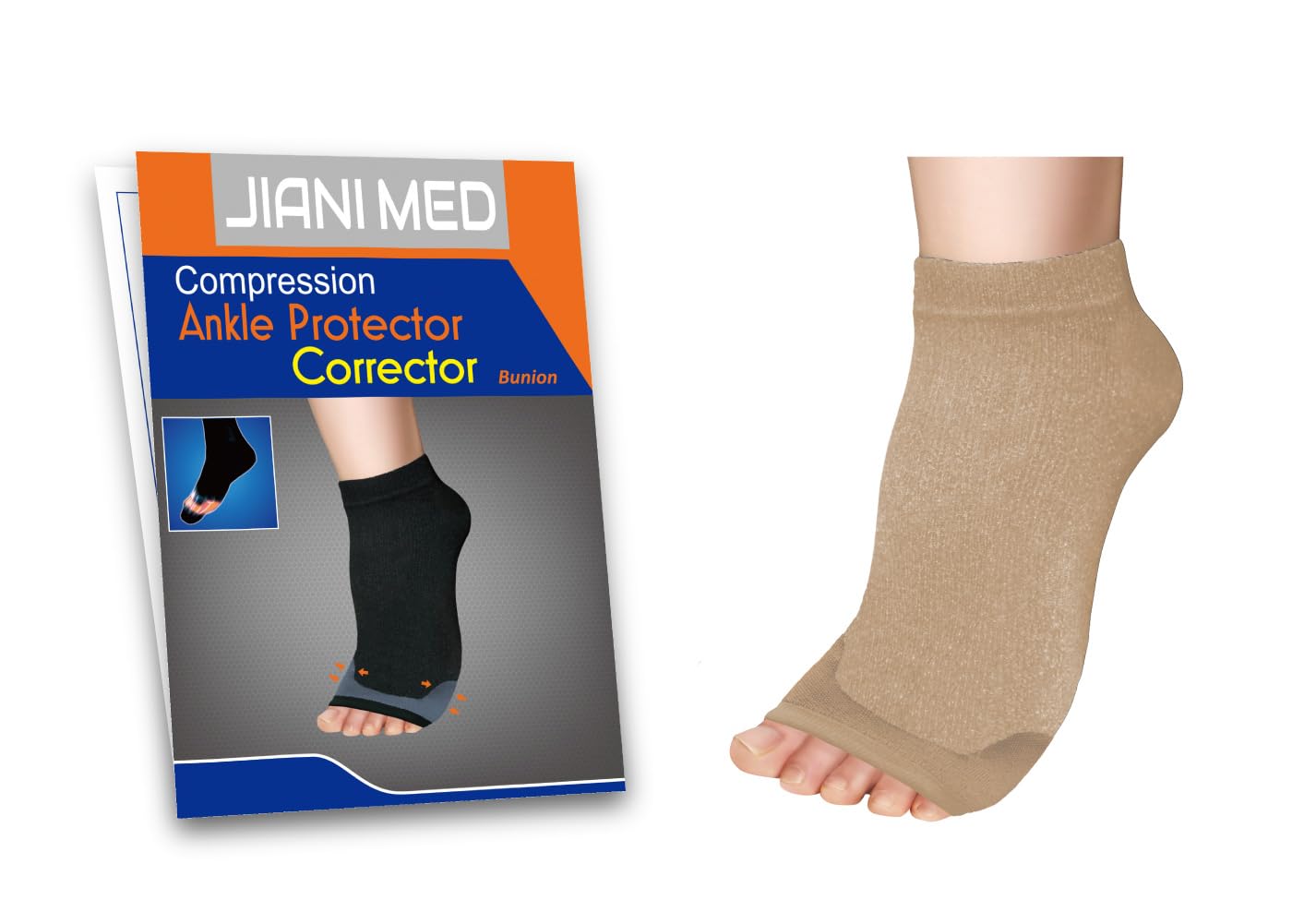 JianiMed Ankle Protector - Bunion, Corrector, Compression Support, Ankle Strains, Sprains, Protection, Daily Use, Taiwan Excellence L/XL