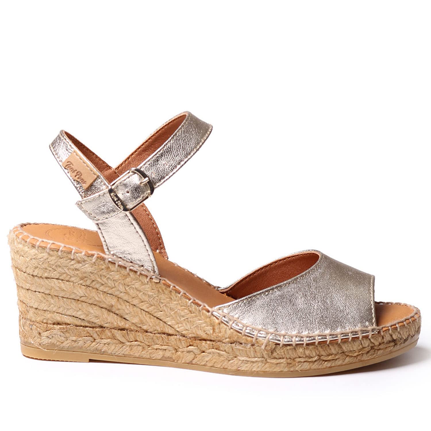 TONI PONS SIA-P -Espadrille compensée Femme en Cuir.