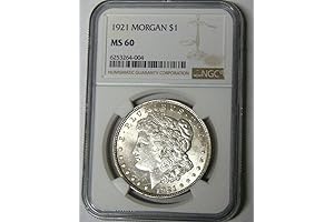 1921 No Morgan Silver Dollar- NGC MS-60