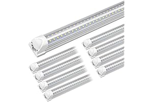 8 Pack 8FT LED Shop Light, V Shape T8 LED Garage Light,...