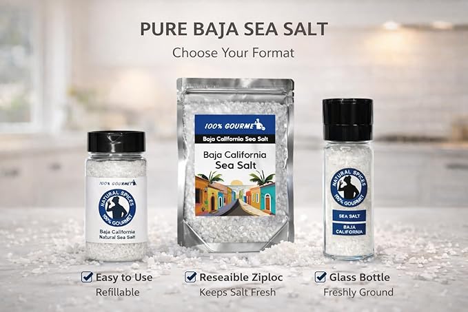 Sal Marina Gruesa Sin Refinar 100 Gourmet 16 oz miniatura 8