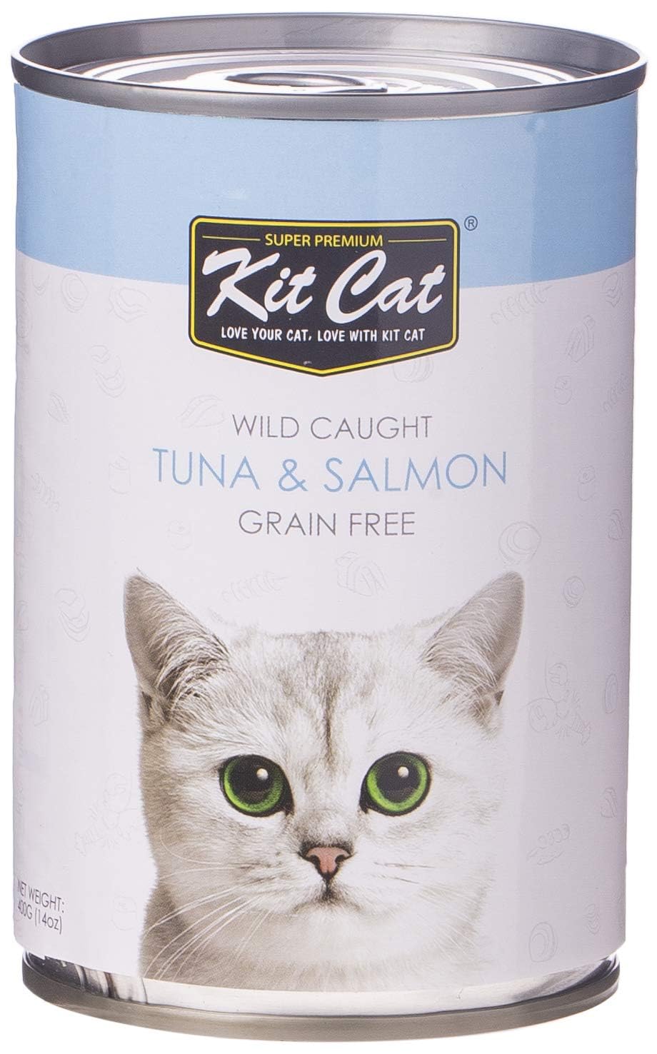 Kit Cat Atlantic Tuna With Wild Salmon Canned Cat Food 400g