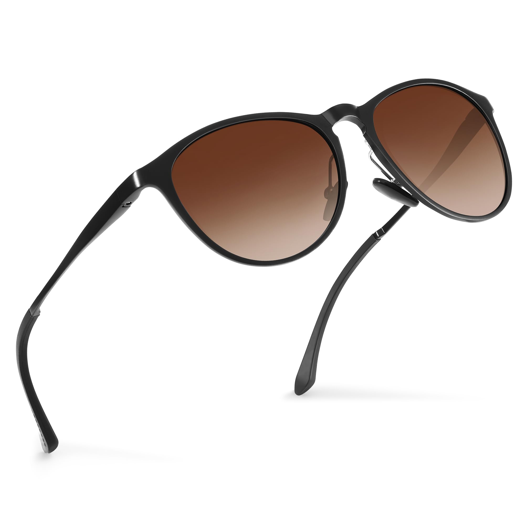 wearPro Sonnenbrille Damen Polarisiert Al-Mg Metall Rahme-Ultraleicht-Rund-Herren-Unisex-UV400-Retro-Vintage -Klassisch-Trendy-SonnenbrillenGeeignet FüR Camping-Outdoor-Geschenke für frauen