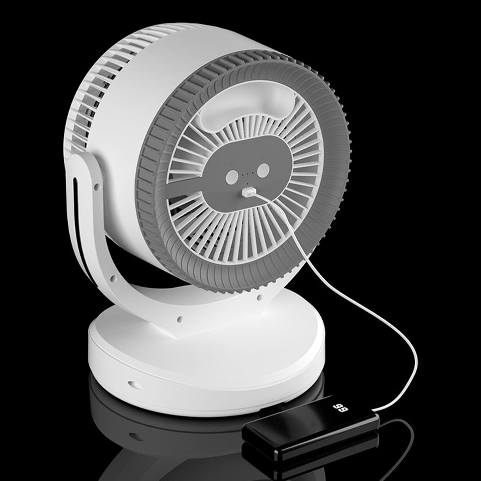 Ventilatori da tavolo per la camera da Portatile 2400mAh Ricaricabile 3 | Ventilatore Raffrescante Desktop Per Donne Uomini Appartamento Studio Camera Da Soggiorno Casa