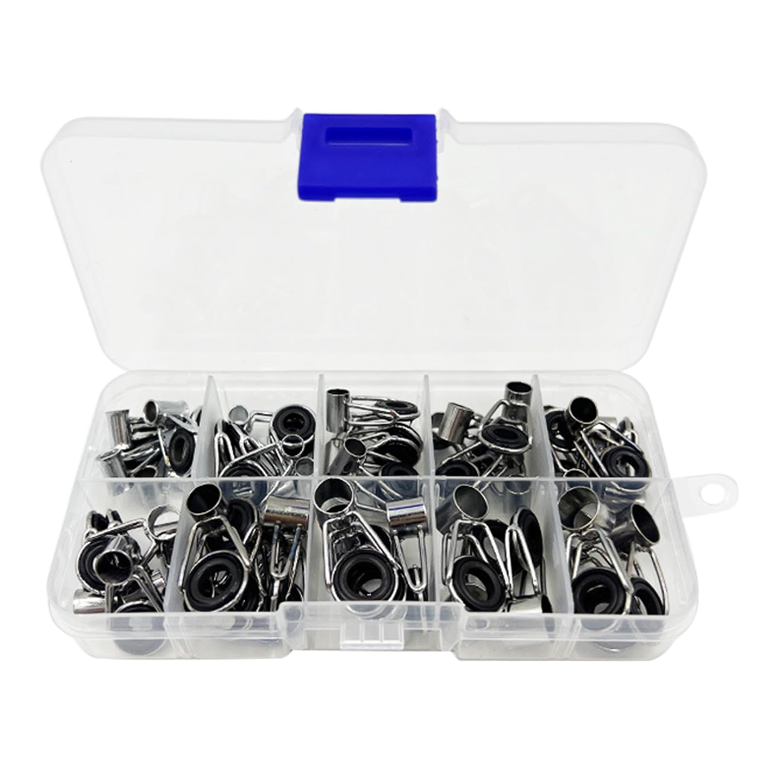 Juego De Anillos Guía Y Puntas Para Caña De Pescar - 45 Piezas, Cerámica Interior, Acero Al Carbono