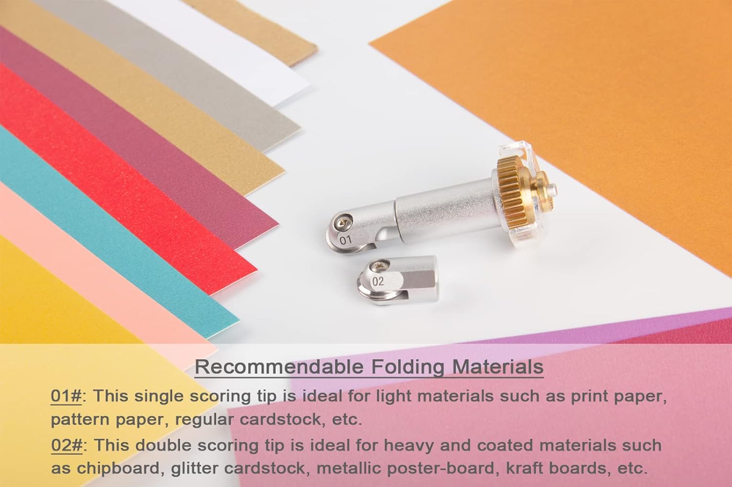 Scoring Wheel Combo Pack Maker Tool, Single & Double Scoring Wheel Compatible with Maker 4/3/Maker Scoring Wheel Scoring Tool Folds Cards/Envelopes/Boxes/3D Creations
