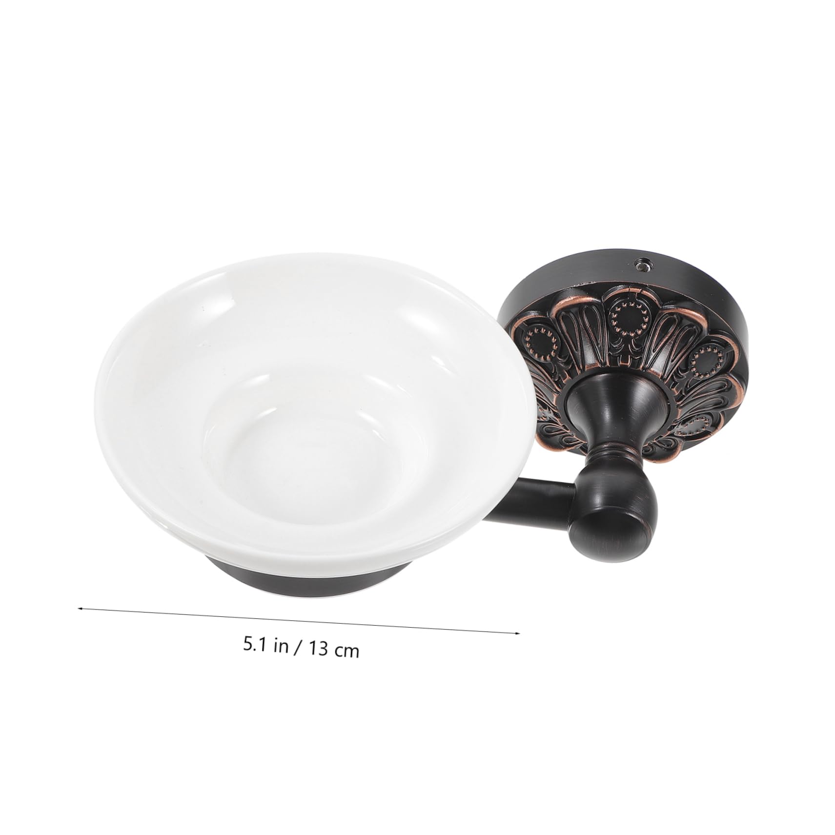 Jabonera Ovalada de Pared en Cobre Negro para Baño y Cocina | Esquinas Discretas, Tornillos Ocultos, Accesorios Completos para Montaje Fácil