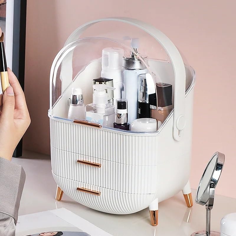 Organizador De Maquillaje Caja Grande for Guardar cosméticos, Organizador de y Joyas(Pink)