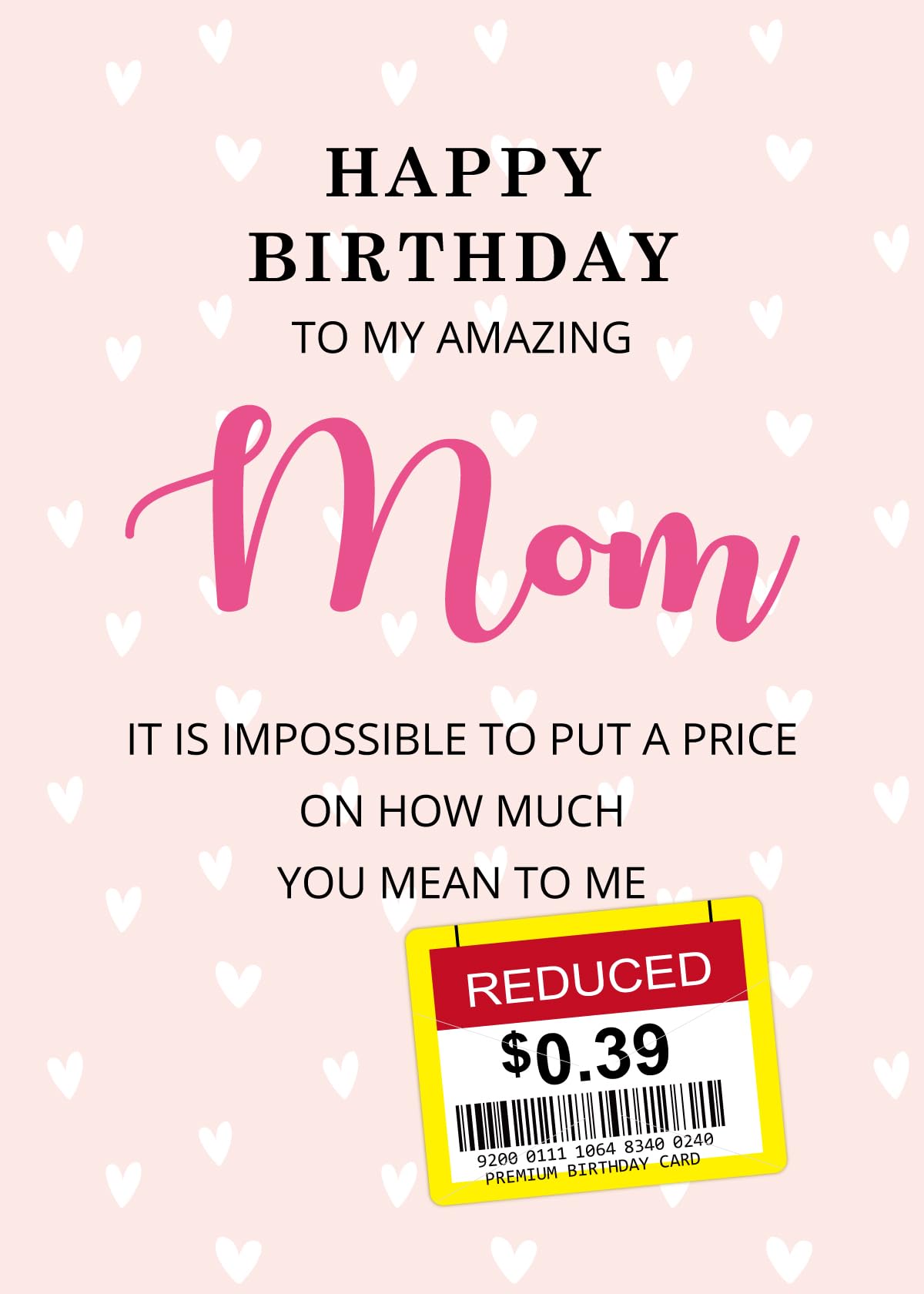 Gooji Funny Mom Birthday Card - Happy Birthday Card for Mom from Son or Daughter - Premium Quality