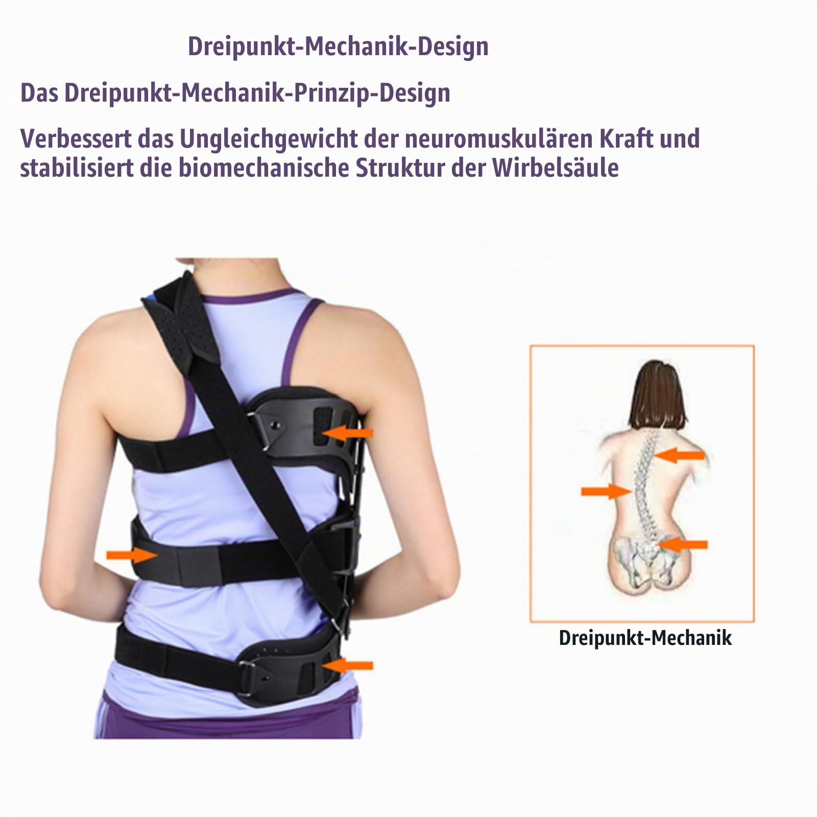 SFKLYU Skoliose-Orthese, Skoliose-Haltungskorrektur, Verstellbarer Rücken, Zervikale Skoliose-Apparatur, Feste Zahnspange Für Männer Und Frauen