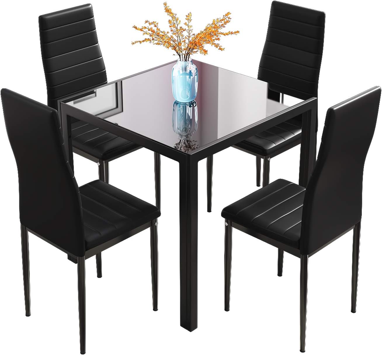 Cherry Tree Furniture 5Piece Dining Table and 4 Stools, Oak & Faux