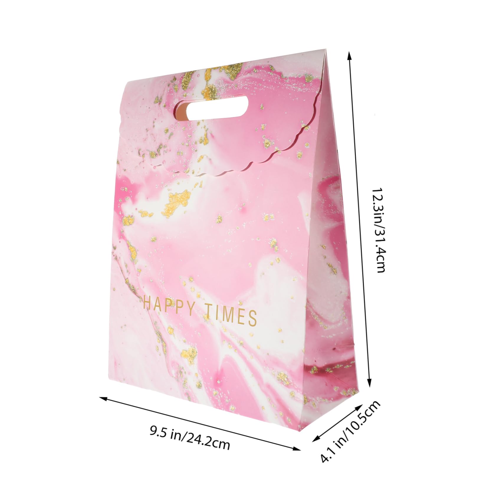 SKISUNO 10piezas Bolsa De Papel Grande Diseño De Mármol Para Fiestas Tote Bag Reutilizable Asas Para y Souvenirs