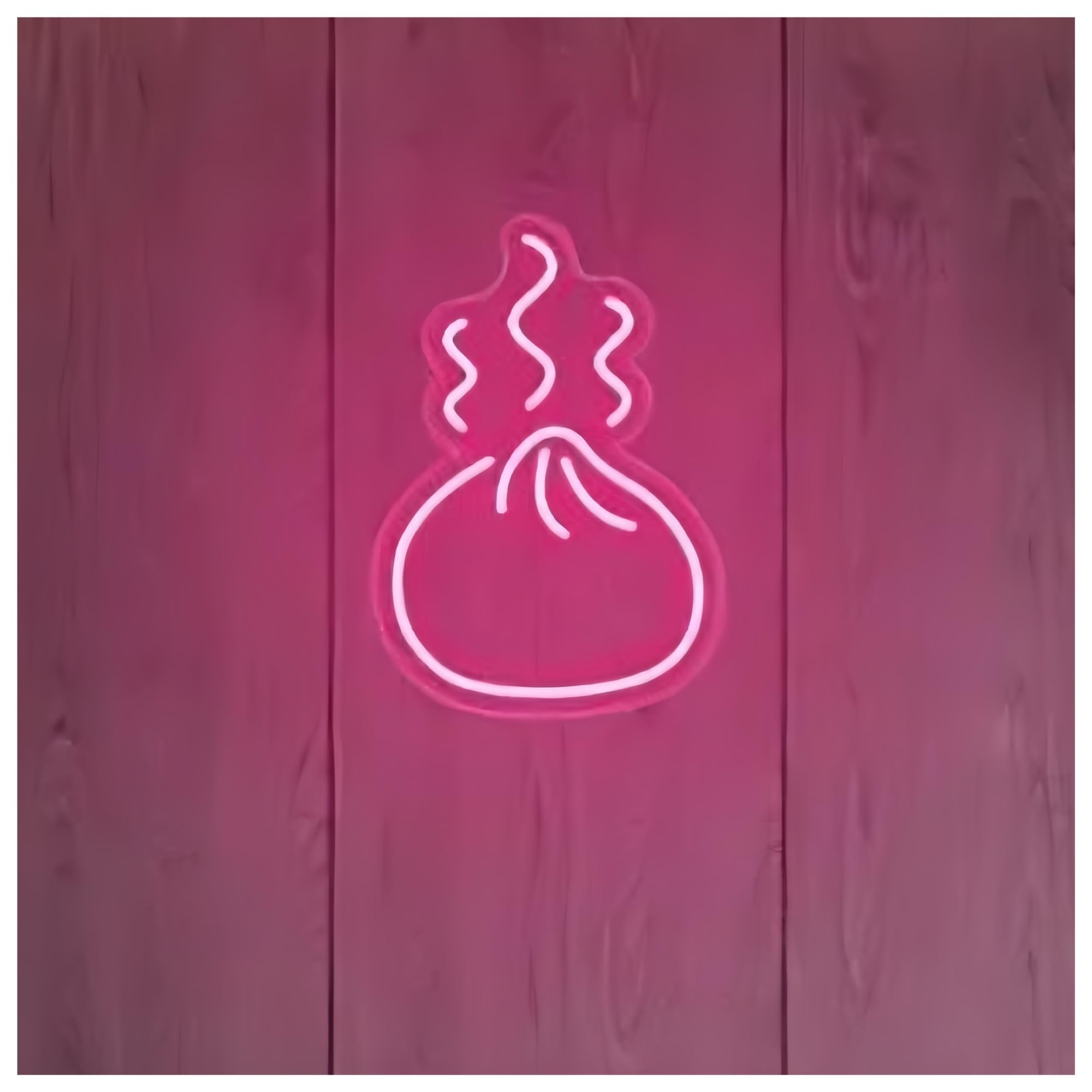Shouxi D Sign Lamp Umplings Neon Sign Chinese Foo Wall Ecor Neon Sign Steame Buns Sign Restaurant Ecor 26X40cm(D)