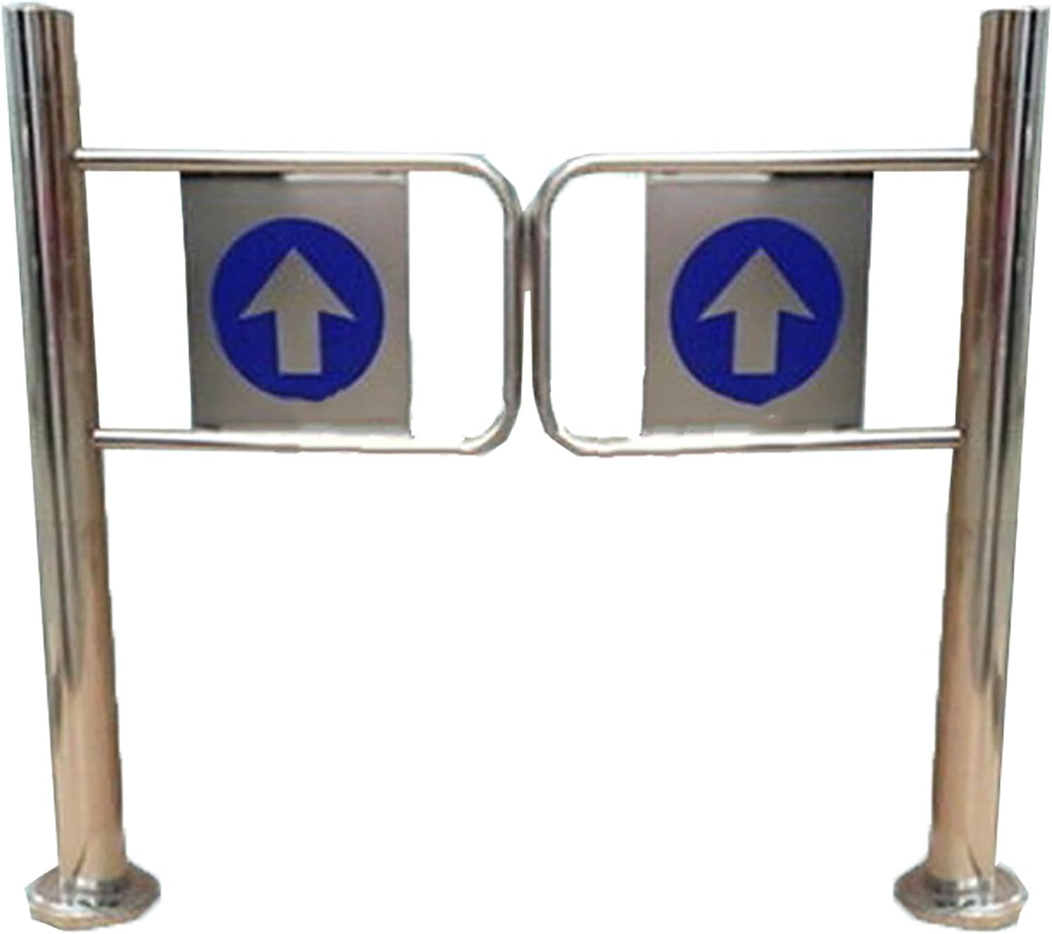 1-Way Stainless Steel Door for Supermarkets, Swing Gate One-Way Door, Automatic Entrance and Exit Device, for Store, Supermarkets, Libraries, and Warehouses(Silver)(90×97 Cm)