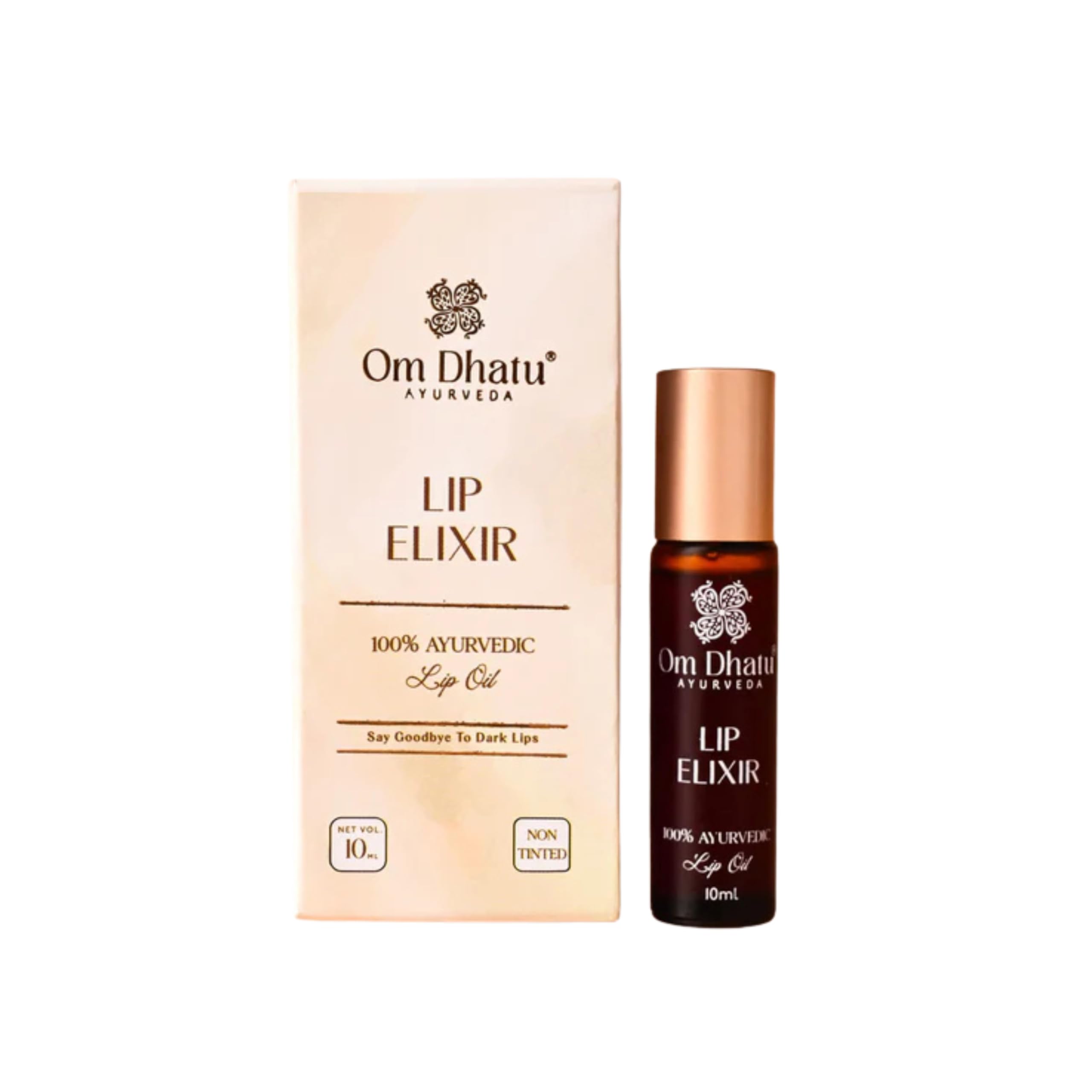 Omdhatu Non-Tint Lip Elixir | Reduces Pigmentation | Detans & Rejuvenates Lips | Natural Pink Tone | Enhances Softness | Heals dry Cracked & Chapped Lips (10ml)-image-39