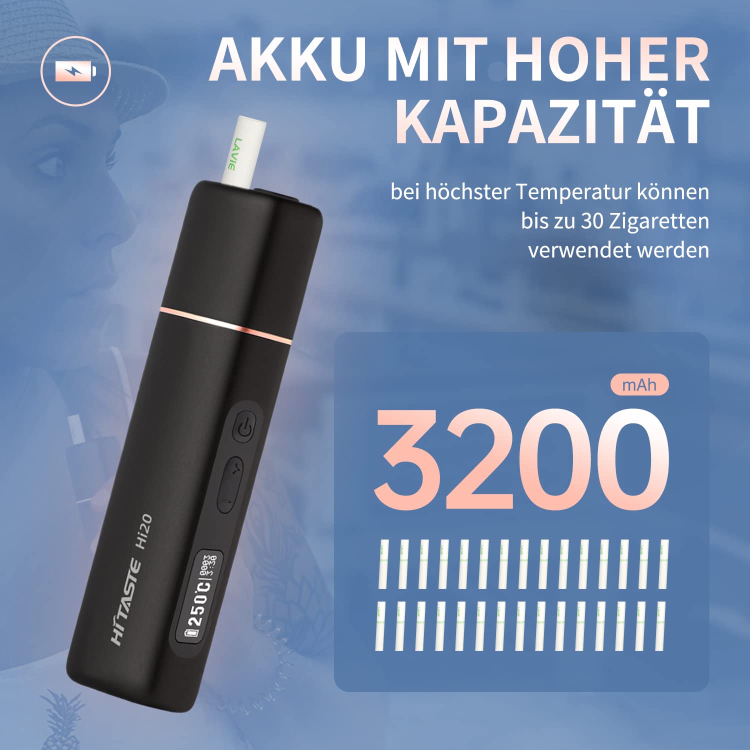 taste of the Suicidal Hi−Technology HI TASTE Hi20 Tobacco Heater, Great Taste, 3200 mAh Large Battery