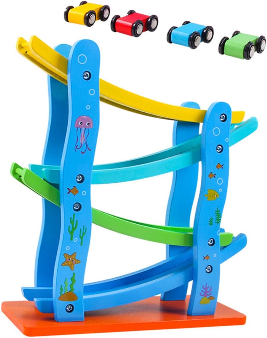 ibasenice 1pc FourLayer Track Pulley Car Toys for Cars Toy