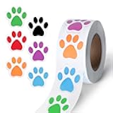 500 Pcs Paw Print Sticker, 1
