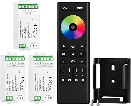 Vista 39 de BTF-LIGHTING RF 2.4GHz remoto inalámbrico RC02RFB y C02RF Tuya controlador Kit 4 zonas grupo control 5050SMD FCOB SMD PWM CCT (+ CW WW) 3pin doble