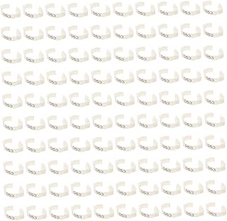 Mipcase 100 Pçs Anel De Pé De Bandas De Perna De Codorna Acessórios Para Animais De Estimação Etiquetas De Frango Anel De Pé De Pombo Bandas De Perna De Identificação De Frango