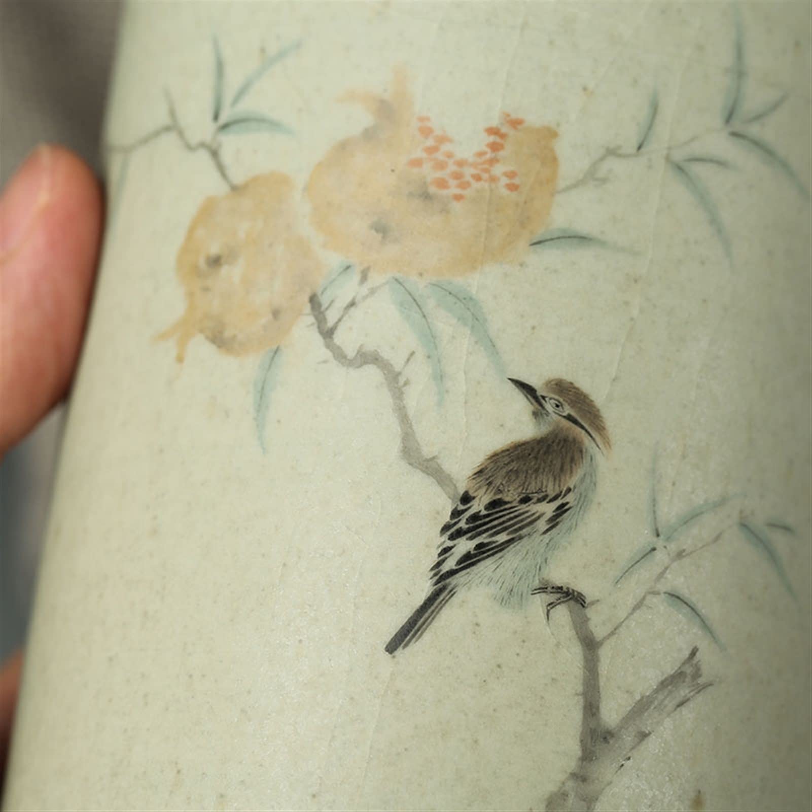 Uchwyt na długopis Uchwyty na długopisy Nowy chiński ręcznie malowany ceramiczny uchwyt na długopisy Retro biurkowy ołówek do brwi kubek do przechowywania uchwyty na ołówki