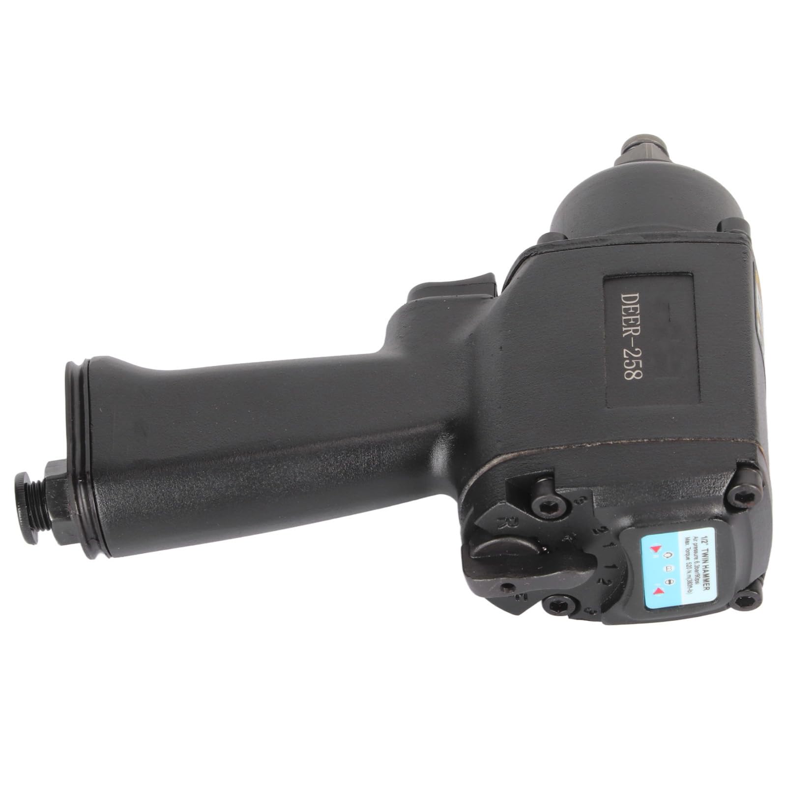 FTVOGUE 1 Chiave a Percussione Pneumatica da 2 Pollici Pistola a Percussione Pneumatica in Acciaio Legato 520 Nm 7500 Giri/min Doppio Martello Regolatore a 5 Posizioni per Meccanici di Manutenzione