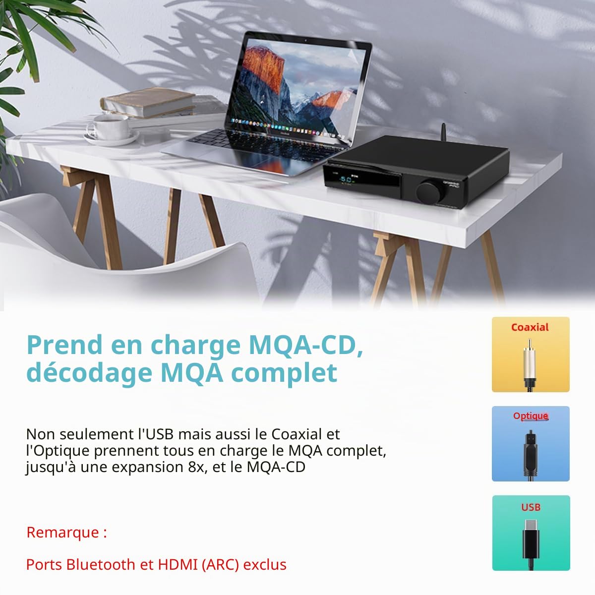 SMSL DO200 Pro Balanced MQA DAC: 12x CS43131XMOS XU316 PCM768kHz DSD256 DAC, USB/Opt/Coax/Bluetooth5.1/HDMI ARC vers RCA/XLR Sortie Convertisseur, HiFi Audio Preamp DAC pour PS5/PC/HDTV/Lecteur CD