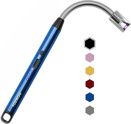 Encendedor de velas eléctrico de plasma sin llama, encendedor electrónico de arco, resistente al viento, USB, encendedor recargable con bloqueo de