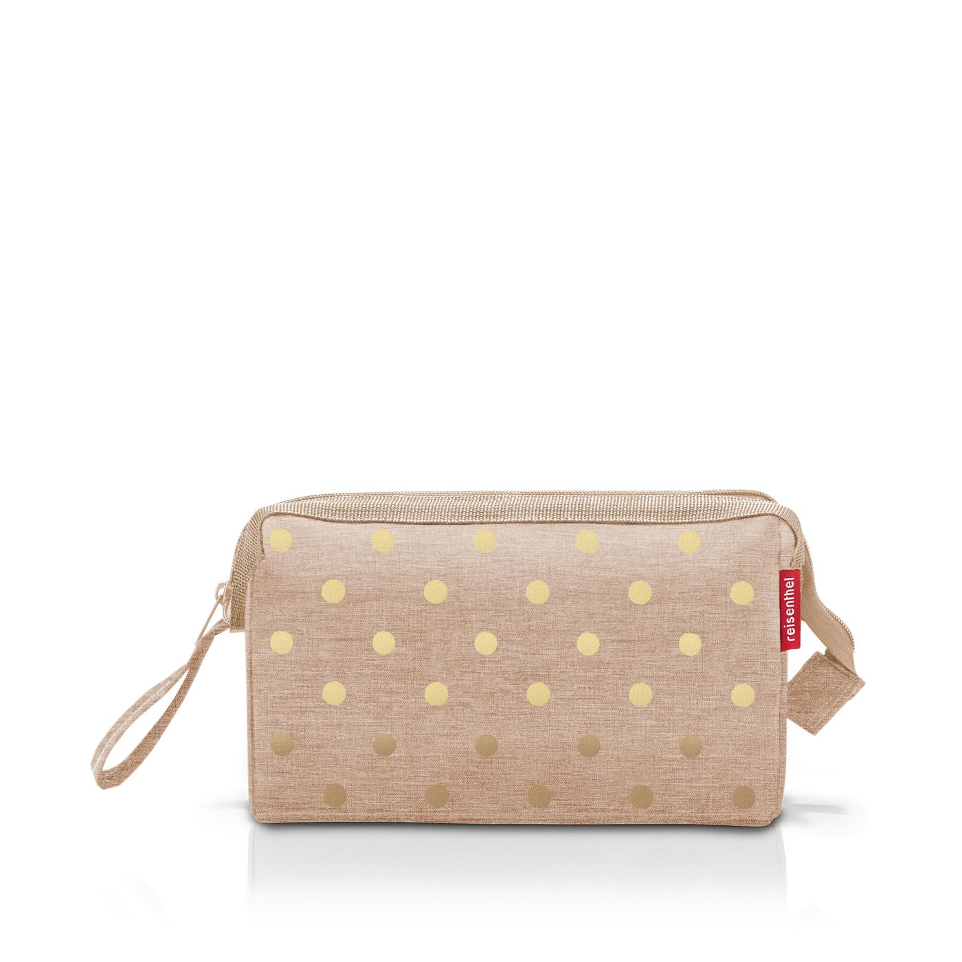 reisenthel travelcosmetic Metallic Dots Coffee Travel Cosmetic Bag, Strong, Sturdy and Practical, Hand Strap - Image 2