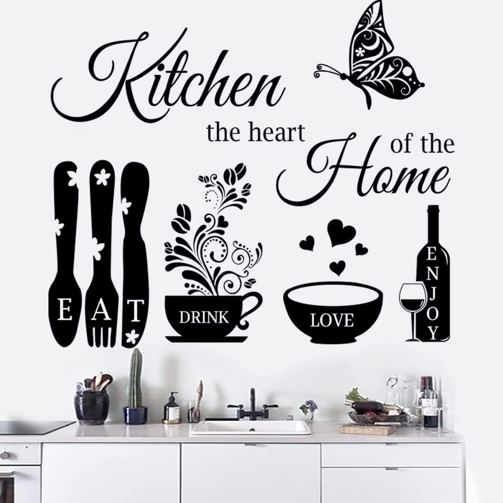 2 Sheets Bless This Home Kitchen Wall Decor Decals The Kitchen Quote and Wall