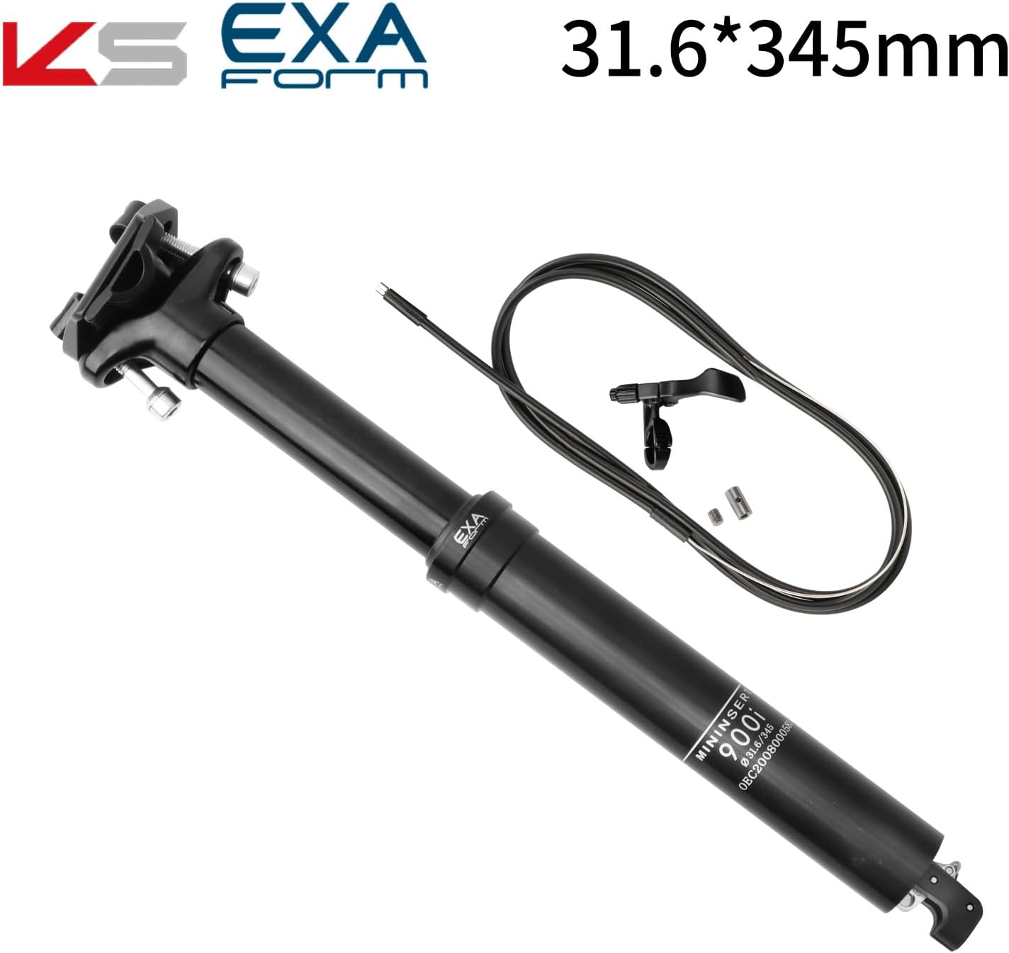 EXAFORM KS 900i 30.9mm/31.6mm Dropper Post with Remote Lever and Cable Kit MTB/Ebike Internal Routing Dropper Seatpost for Mountain Bike