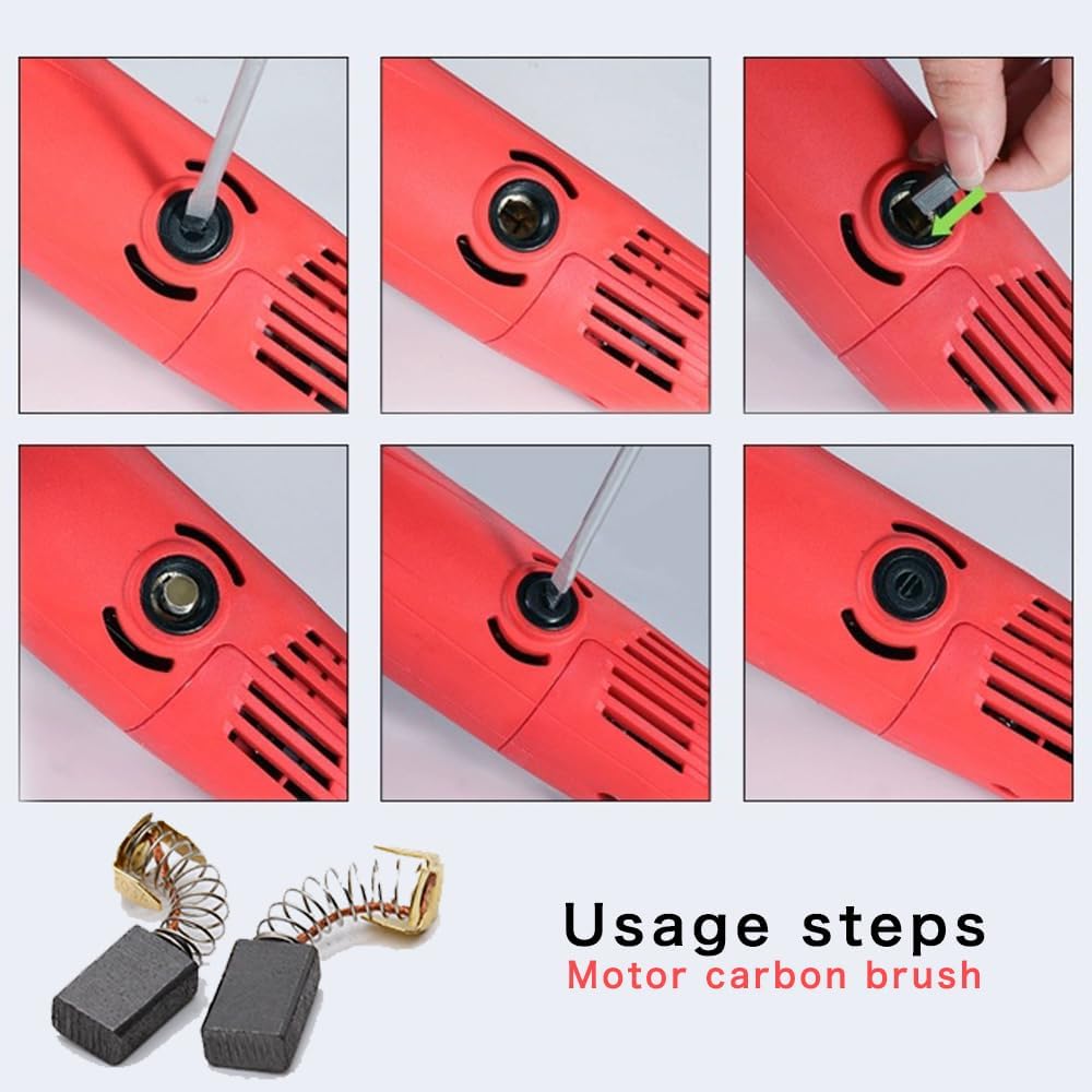 Spazzole di Carbone di Ricambio,20 PCS smerigliatrice angolare Spazzole Carbonio Motori Elettrici 6 * 10 * 16, Spazzole per Motori a Carbone per Trapano Elettrico Motore