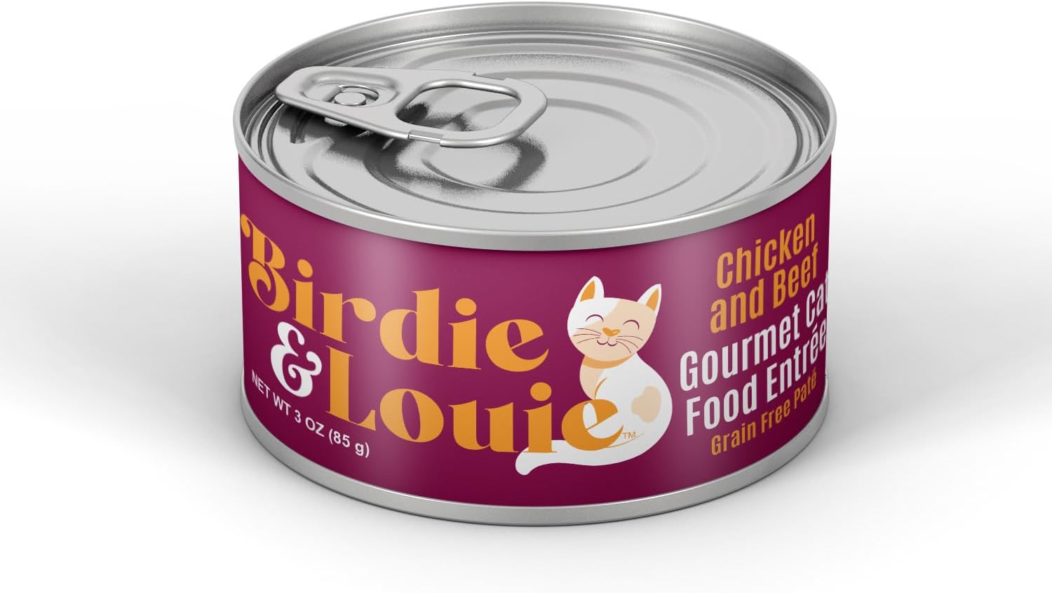 Birdie & Louie Wet Cat Food Chicken and Beef Pate 3oz (36 Cans)