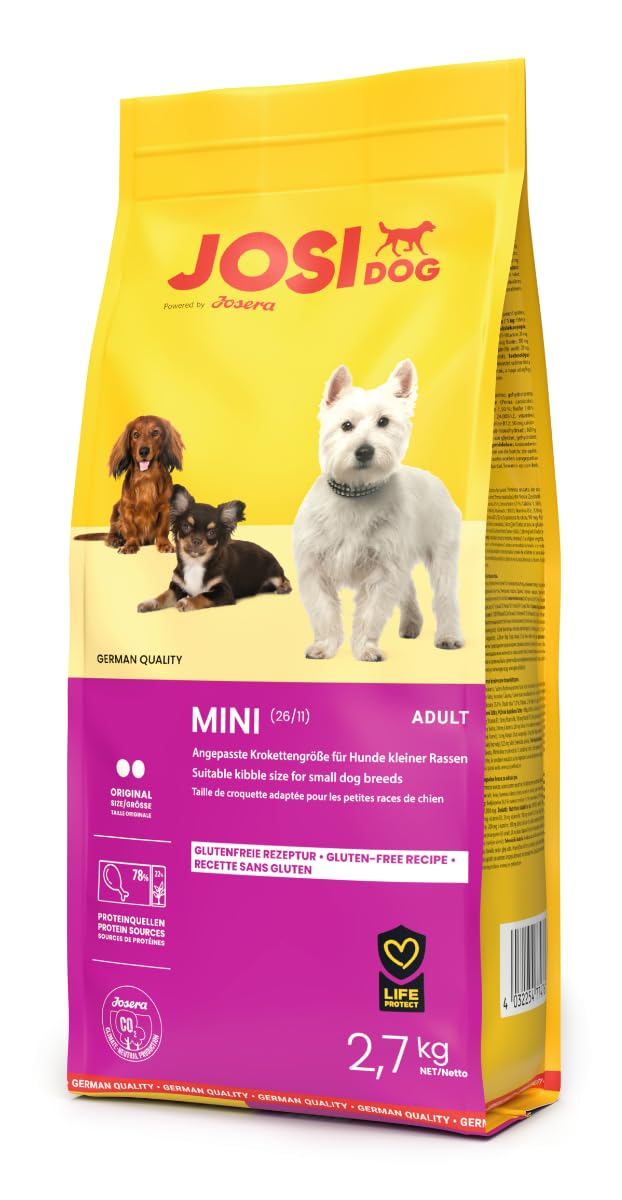 JosiDog Mini (2,7 kg) | karma dla psów małych ras | sucha karma premium dla dorosłych psów | Powered by JOSERA | 1 szt. w opakowaniu