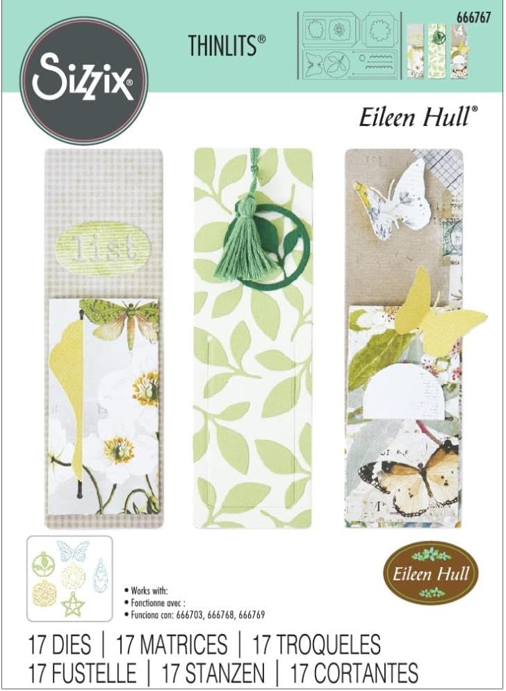 Sizzix Thinlits Die Set 17PK Bookmark, Pockets and Toppers by Eileen Hull
