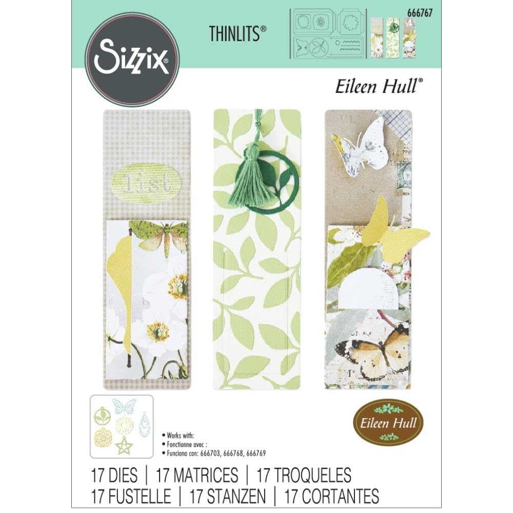 Matrices de découpe pour marque-pages et poches Sizzix Eileen Hull