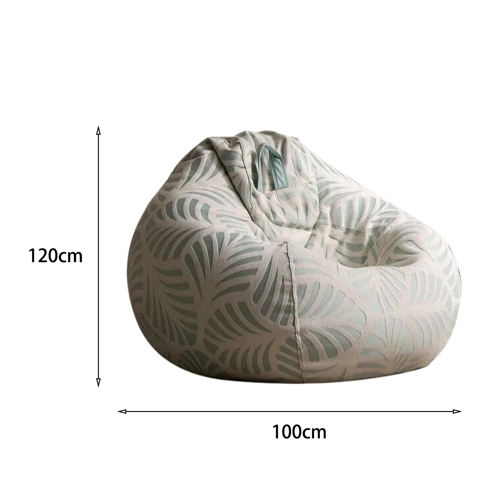 Strona główna Leniwa sofa Tatami Nest Single Lie Home Małe mieszkanie Krzesło wypełnione fasolą Worek fasoli(Green,Średni)
