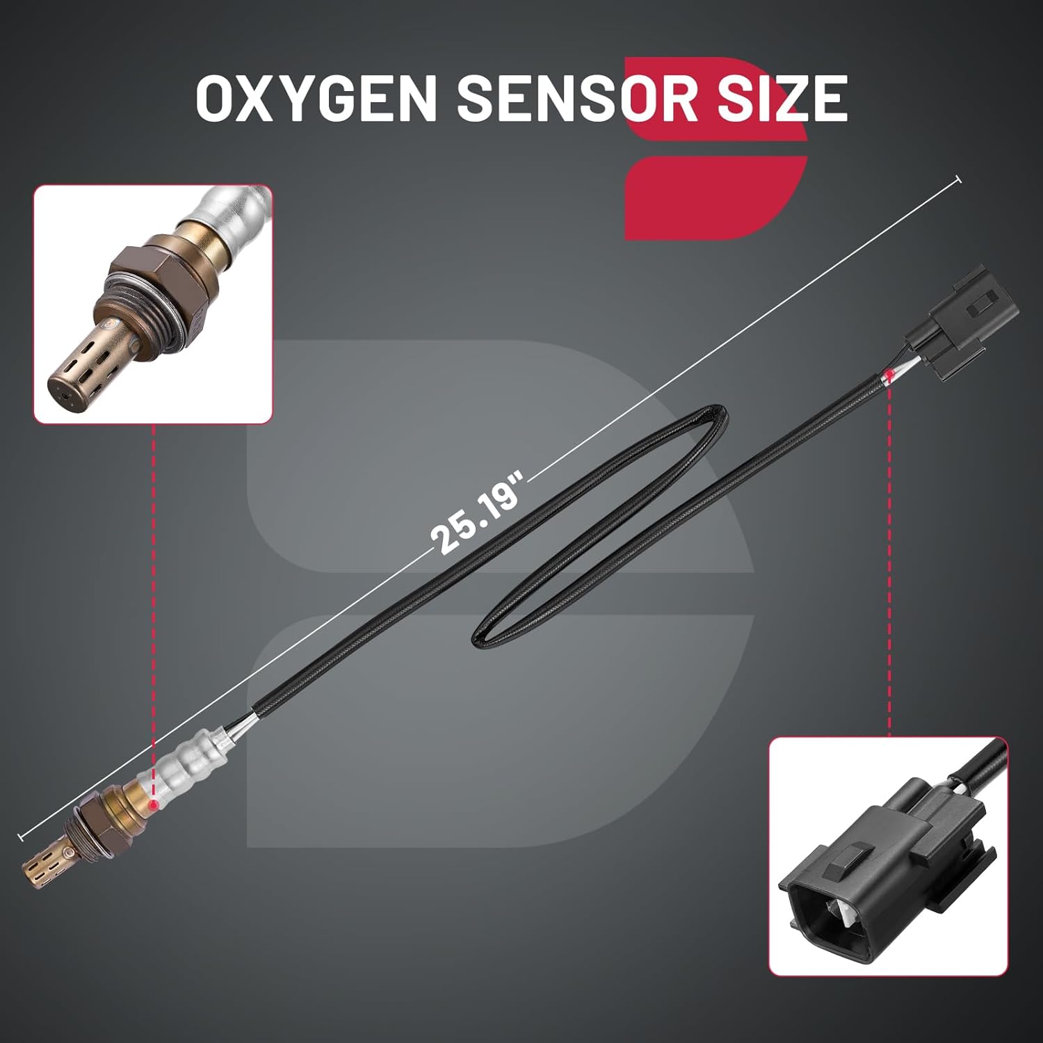 BDFHYK Oxygen Sensor Downstream O2 Sensor, Compatible with Kia Forte 10-13, Optima 11-16, Sorento 11-15, Sportage 11-16, Compatible with Hyundai Tucson 10-14, L4 2.0L 2.4L, 234-4238 1PCS